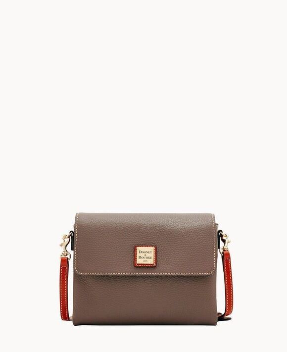 Dooney & Bourke Handbags - Dooney & Bourke Gray Pebble Grain Crossbody Handbag Purse Italian leather $338
